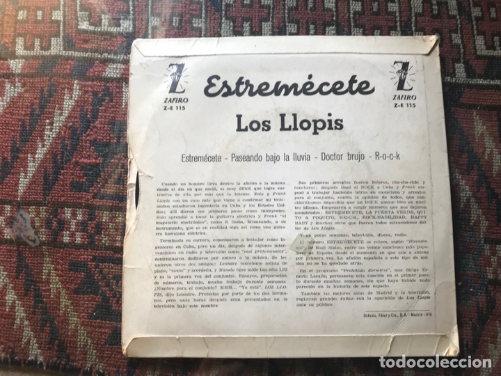 Discos de vinilo: Los Llopis. Estrem&eacute;cete. Zafiro - Foto 2