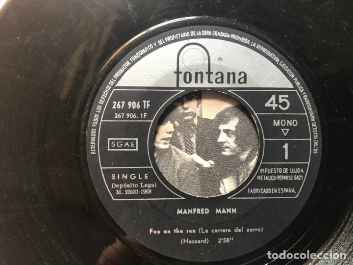 Discos de vinilo: Manfred Mann. Fox on the run. Fontana - Foto 3