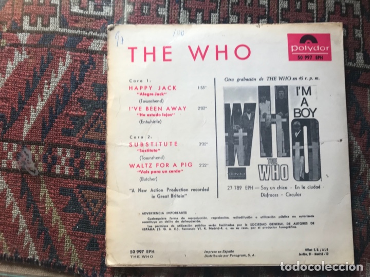 Discos de vinilo: The Who. Happy Jack. Polydor - Foto 2