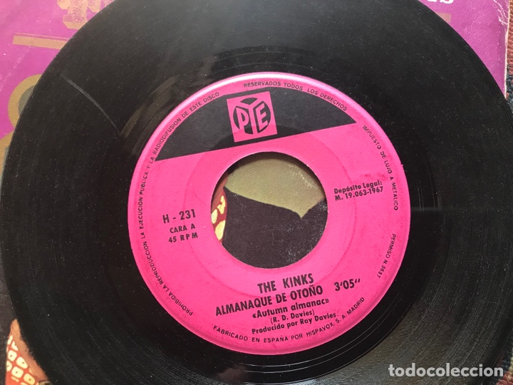 Discos de vinilo: The Kinks. Almanaque de oto&ntilde;o. Hispavox - Foto 3