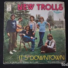 Discos de vinilo: SINGLE NEW TROLLS IT'S DOWNTOWN, I CAN SEE THE RAIN, EMI ODEON,10 (C 006-061944), AÑO 1978.