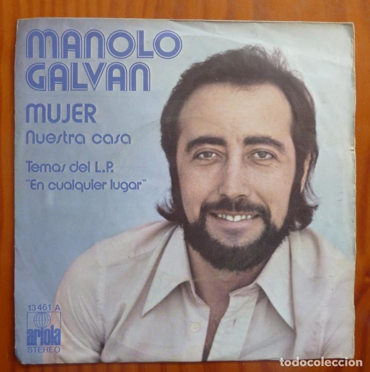 Discos de vinilo: MANOLO GALVAN / MUJER / 1974 / SINGLE - Foto 1