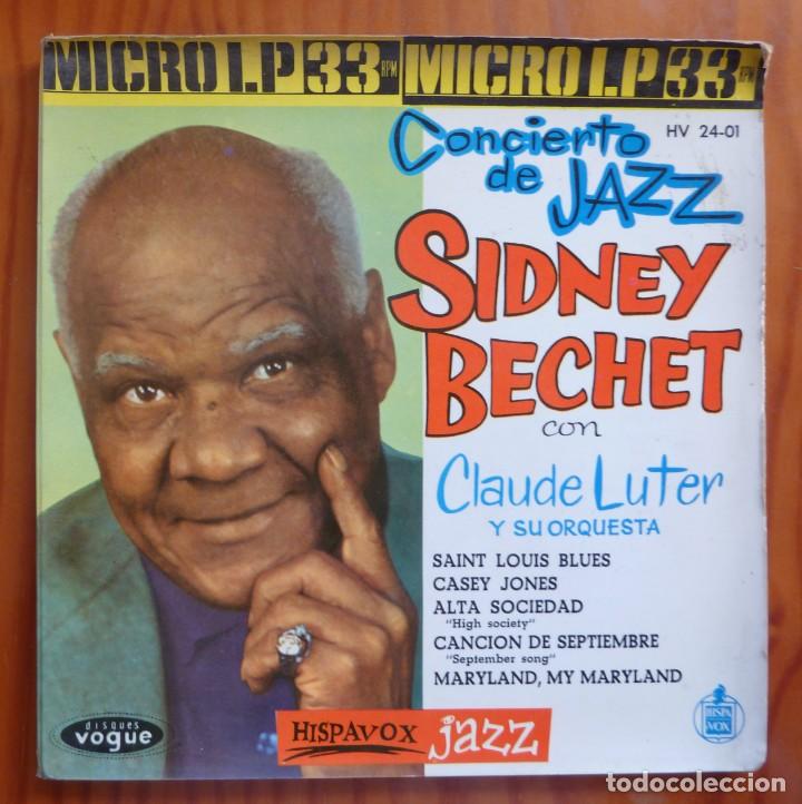 Discos de vinilo: SIDNEY BECHET / CONCIERTO DE JAZZ+3 / 1962 / EP - Foto 1