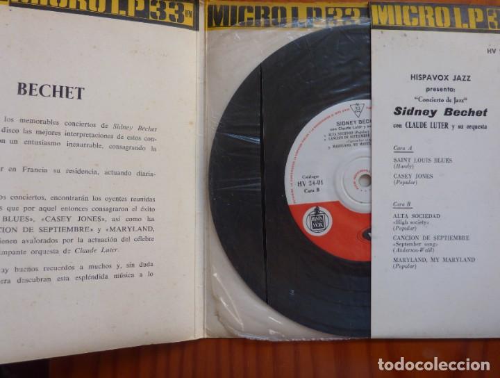 Discos de vinilo: SIDNEY BECHET / CONCIERTO DE JAZZ+3 / 1962 / EP - Foto 2