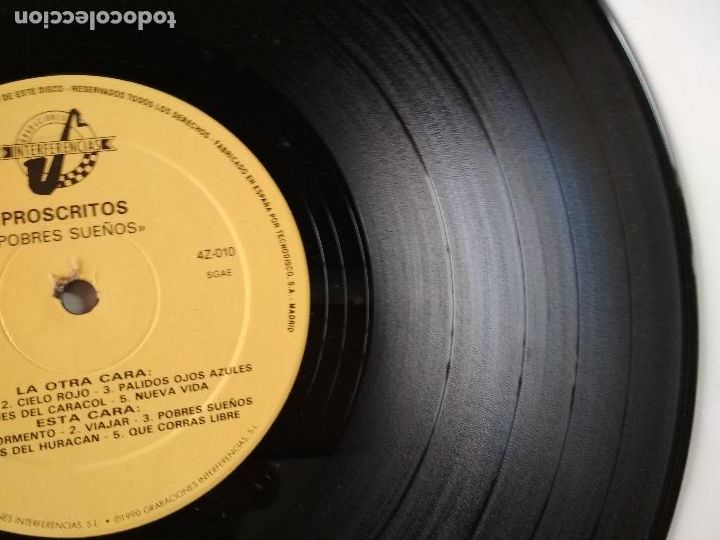 Discos de vinilo: Proscritos &lrm;&ndash; Pobres Sue&ntilde;os , 1990, interferencias, 1990 - Foto 2