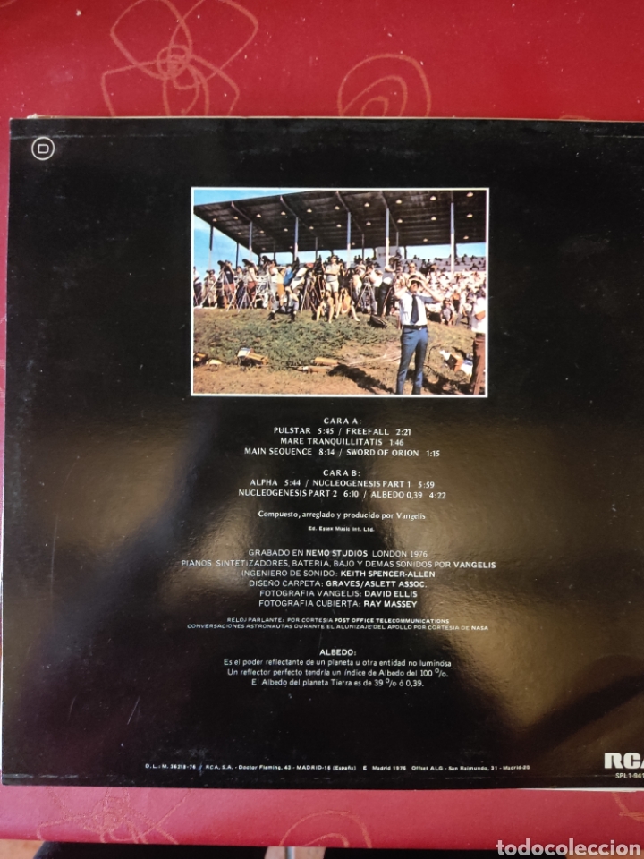 Discos de vinilo: Vangelis Albedo 0.39 - Foto 2