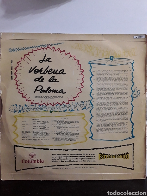 Discos de vinilo: Gran Orquesta Sinf&oacute;nica &lrm;&ndash; La Verbena De La Paloma - Foto 2