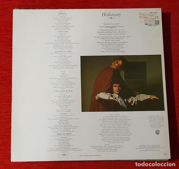 Discos de vinilo: DAVID SANBORN - HIDEAWAY - LP - Foto 2