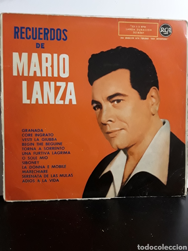 Discos de vinilo: Mario Lanza &lrm;&ndash; Recuerdos De Mario Lanza - Foto 1