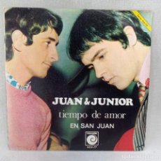Discos de vinilo: SINGLE JUAN & JUNIOR ‎- TIEMPO DE AMOR - ESPAÑA - AÑO 1968. Lote 339747833