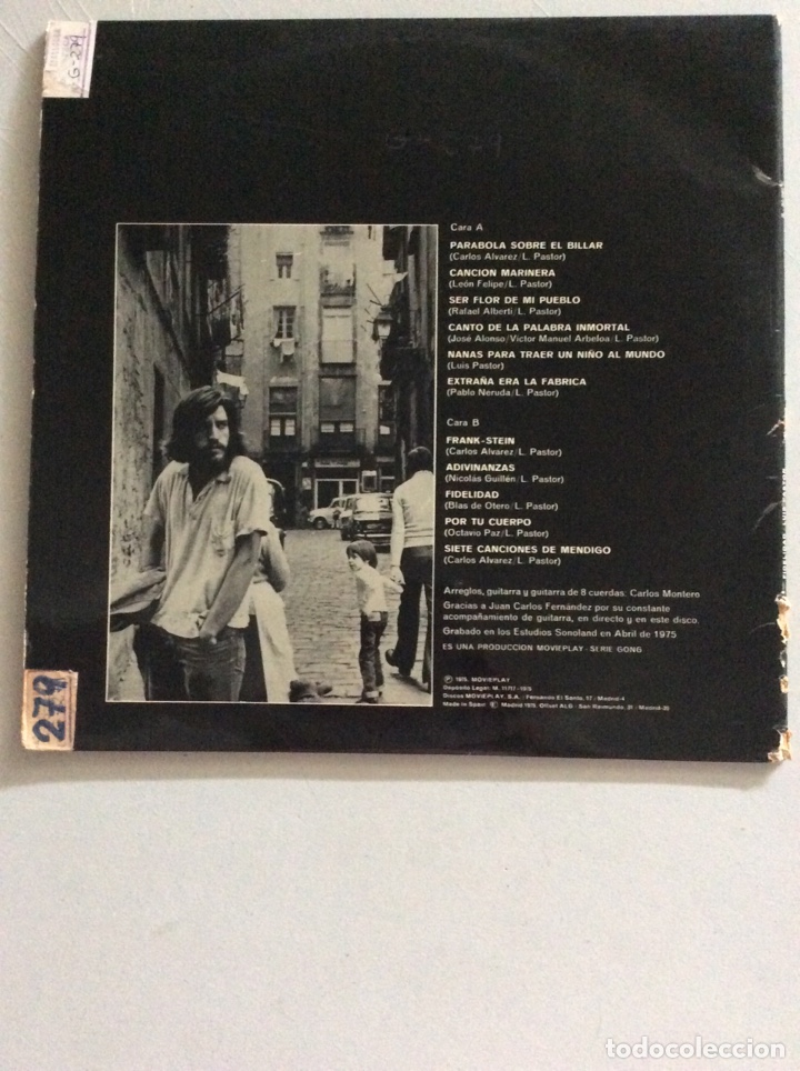Discos de vinilo: Luis Pastor. Fidelidad. - Foto 2