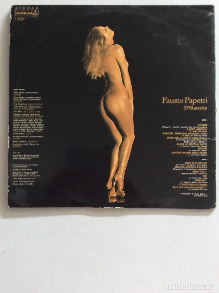 Discos de vinilo: Fausto Papetti. 27&ordf; Raccolta. - Foto 2