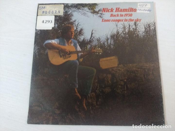 Discos de vinilo: NICK HAMILTON/BACK IN 1930/SINGLE. - Foto 1