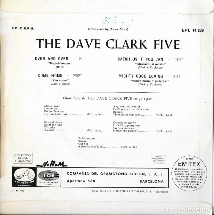 Discos de vinilo: THE DAVE CLARK FIVE EP OVER OVER ESPA&Ntilde;A 1966 EX - Foto 2