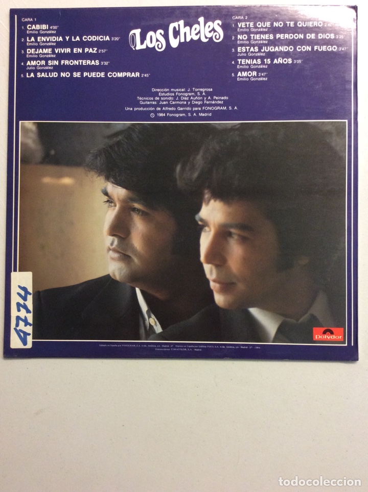 Discos de vinilo: Los Cheles. Cab&iacute;b&iacute;. - Foto 2