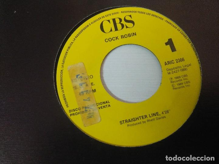 Discos de vinilo: COCK ROBIN/STRAIGHTER LINE/SINGLE PROMOCIONAL. - Foto 2
