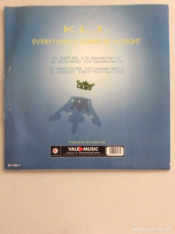 Discos de vinilo: K. L. J. Everything&rsquo;s gonna be alright. - Foto 2