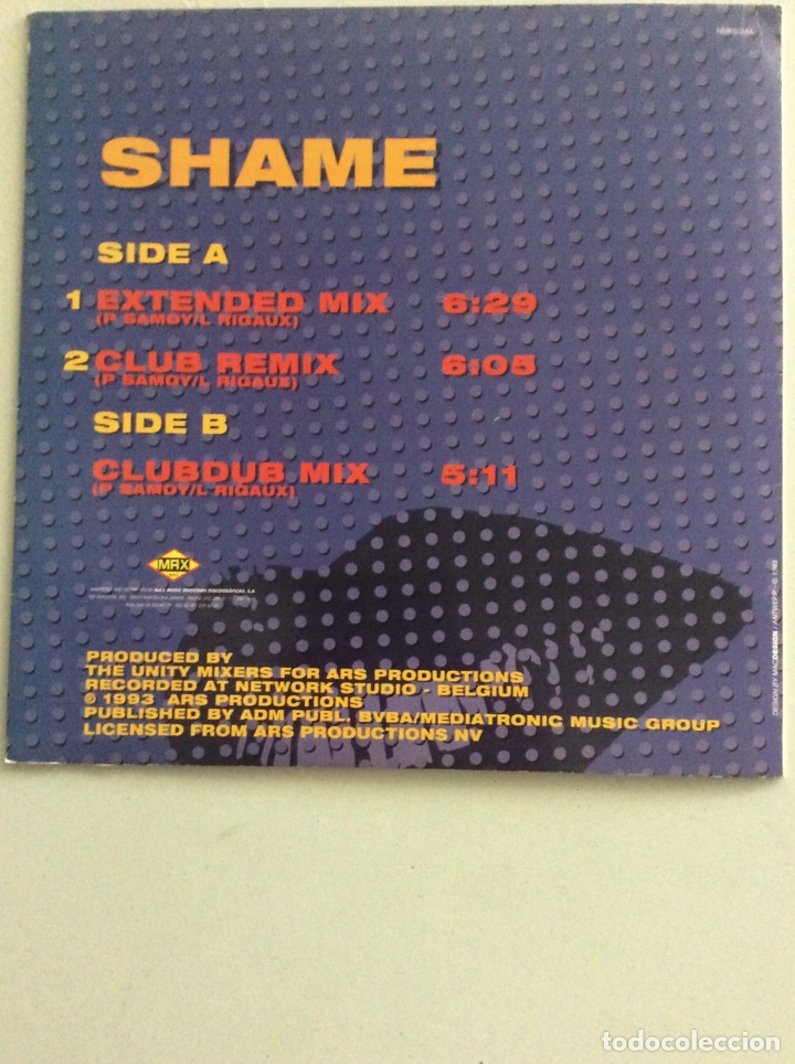 Discos de vinilo: Gartouche. Shame. - Foto 2
