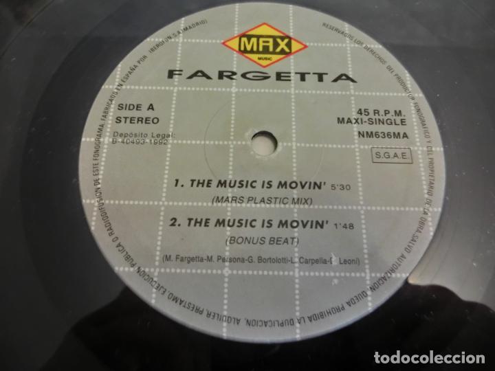 Discos de vinilo: FARGETTA - THE MUSIC IS MOVIN - Foto 3
