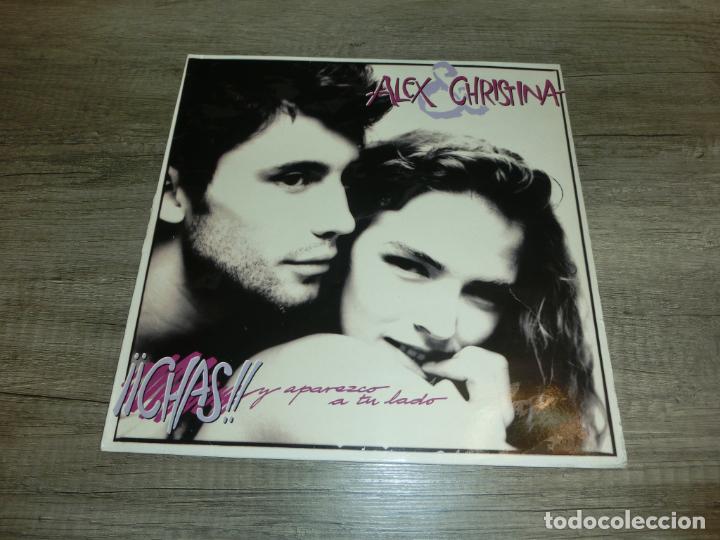 Discos de vinilo: ALEX & CRISTINA - CHAS Y APAREZCO A TU LADO - Foto 1