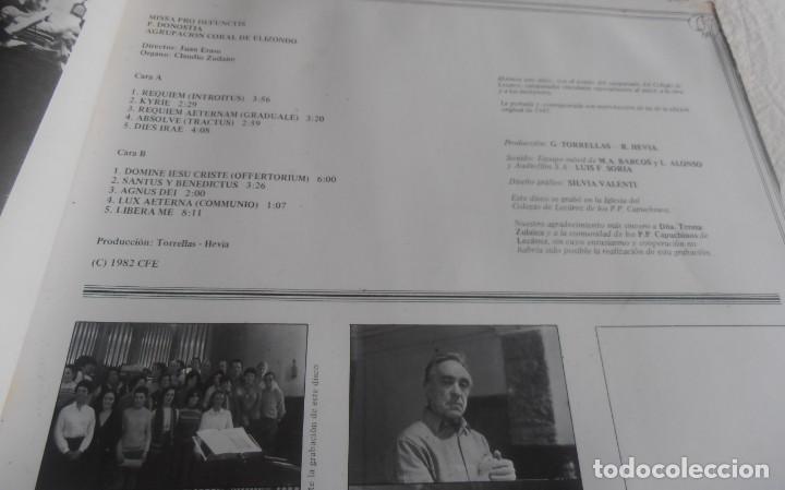 Discos de vinilo: MISSA PRO DEFUNCTIS P. DONOSTIA - Foto 7