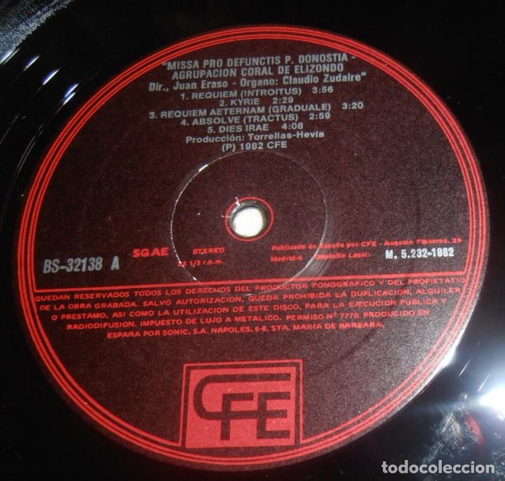 Discos de vinilo: MISSA PRO DEFUNCTIS P. DONOSTIA - Foto 9