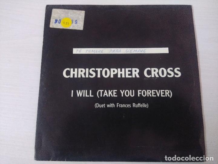 Discos de vinilo: CHISTOPHER CROSS/I WILL/SINGLE PROMOCIONAL. - Foto 1
