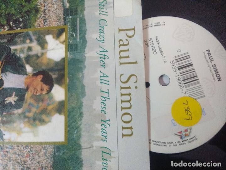 Discos de vinilo: PAUL SIMON/STILL CRAZY AFTER ALL THESE YEARS(LIVE)/SINGLE. - Foto 2