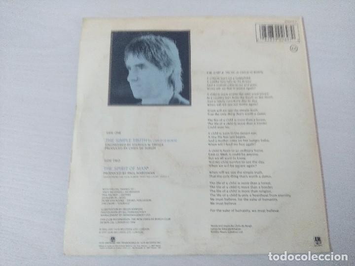 Discos de vinilo: CHRIS DE BURGH/THE SIMPLE TRUTH/SINGLE. - Foto 3