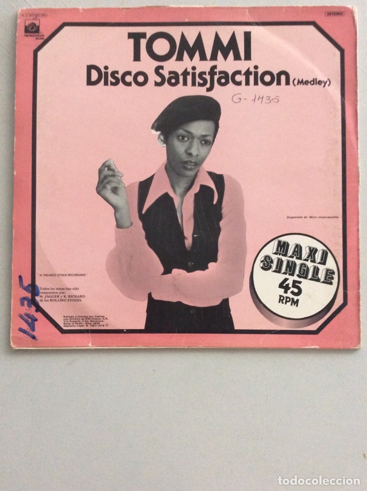 Discos de vinilo: Tommi. Disco satisfaction... - Foto 2