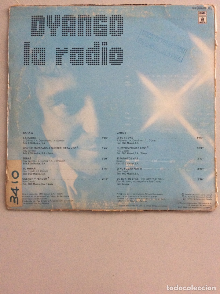 Discos de vinilo: Dyango. La radio. - Foto 2
