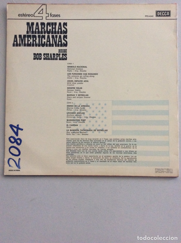 Discos de vinilo: Marchas Americanas. Bob Sharples. - Foto 2