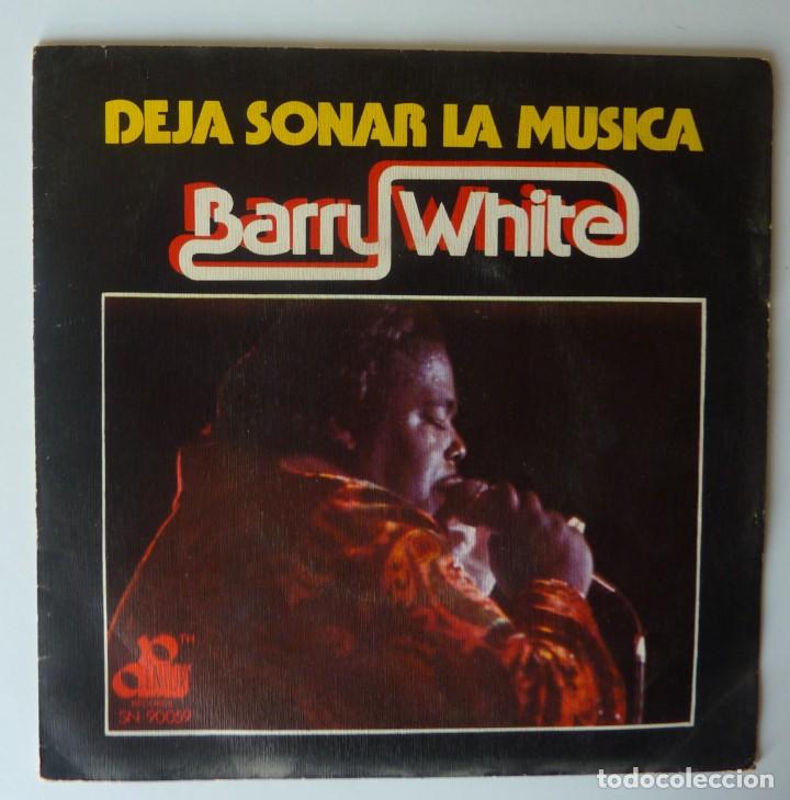 Discos de vinilo: BARRY WHITE // DEJA SONAR LA MUSICA // 1975 // SINGLE - Foto 1