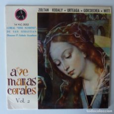 Discos de vinilo: CORAL SINE NOMINE DE SAN SEBASTIAN // AVE MARIAS CORALES VOL 2 // 1964 // EP. Lote 340343293