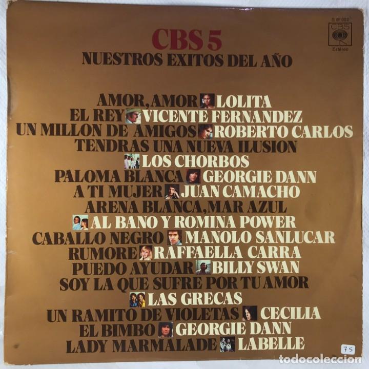 Discos de vinilo: Various &ndash; CBS 5 Nuestros &Eacute;xitos Del A&ntilde;o - Vinyl, LP, Compilation - SPAIN - Foto 1