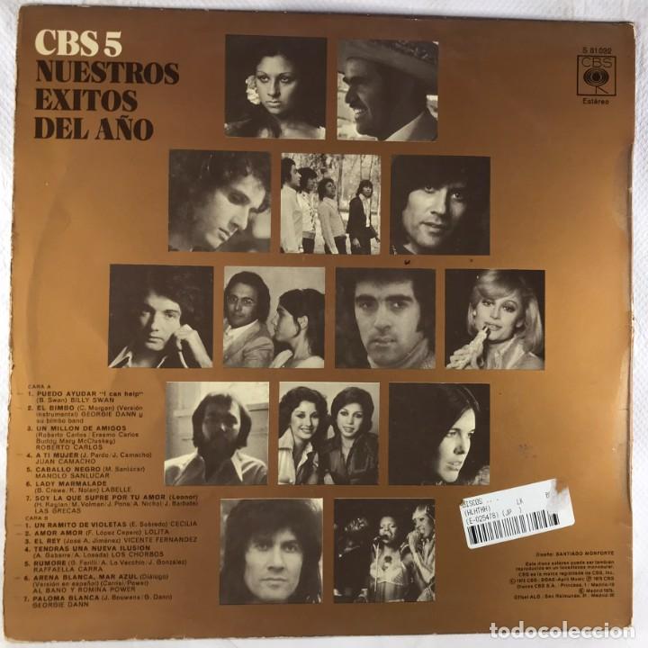 Discos de vinilo: Various &ndash; CBS 5 Nuestros &Eacute;xitos Del A&ntilde;o - Vinyl, LP, Compilation - SPAIN - Foto 2