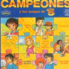 Discos de vinilo: CAMPEONES - Y TUS AMIGOS DE TELE 5 - SINTONIAS ORIGINALES / LP FIVE 1990. CON ENCARTE RF-12847. Lote 340516408