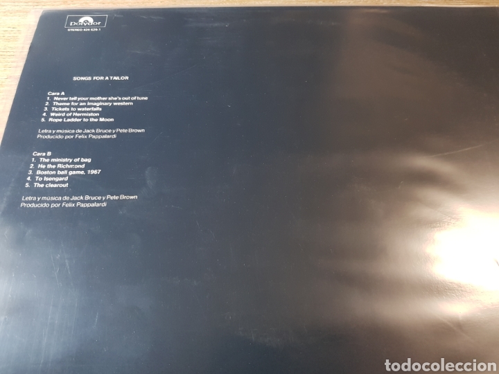 Discos de vinilo: JACK BRUCE COMPONENTE DE CREAM SONGS FOR A TAILOR - Foto 2