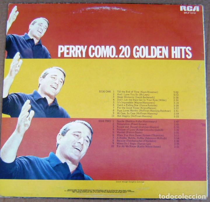 Discos de vinilo: PERRY COMO - 20 Golden Hits - Foto 2