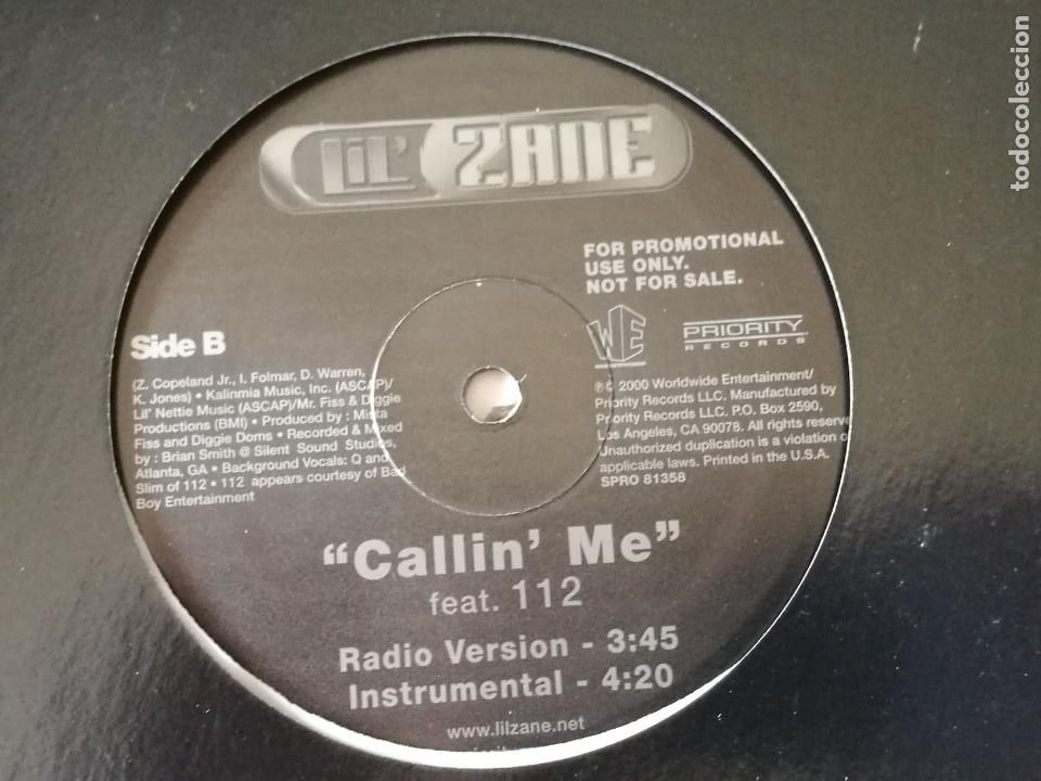 Discos de vinilo: Lil Zane Feat. 112 - Callin Me - 2000 - Foto 2