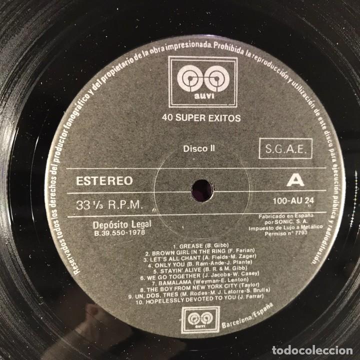 Discos de vinilo: Various &ndash; 40 Super &Eacute;xitos - 2 x LP, Compilation --SPAIN - Foto 8