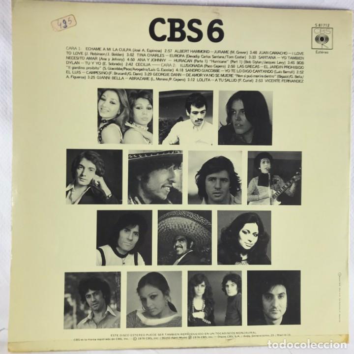Discos de vinilo: Various &ndash; CBS 6 Nuestros &Eacute;xitos Del A&ntilde;o - Vinyl, LP, Compilation - SPAIN - Foto 2