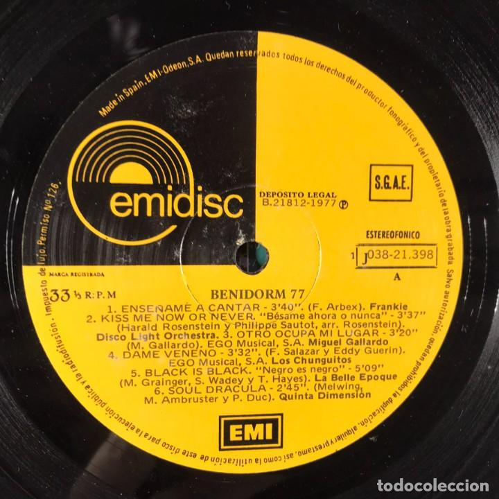 Discos de vinilo: Various &ndash; Benidorm 77 - Vinyl, LP, Compilation, Stereo - EMIDISC - SPAIN - Foto 6