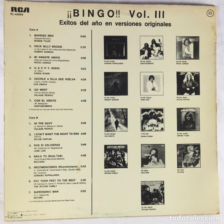Discos de vinilo: Various &ndash; &iexcl;&iexcl;Bingo!! Vol. 3 - &Eacute;xitos Del A&ntilde;o - Vinyl, LP, Compilation - SPAIN - Foto 4