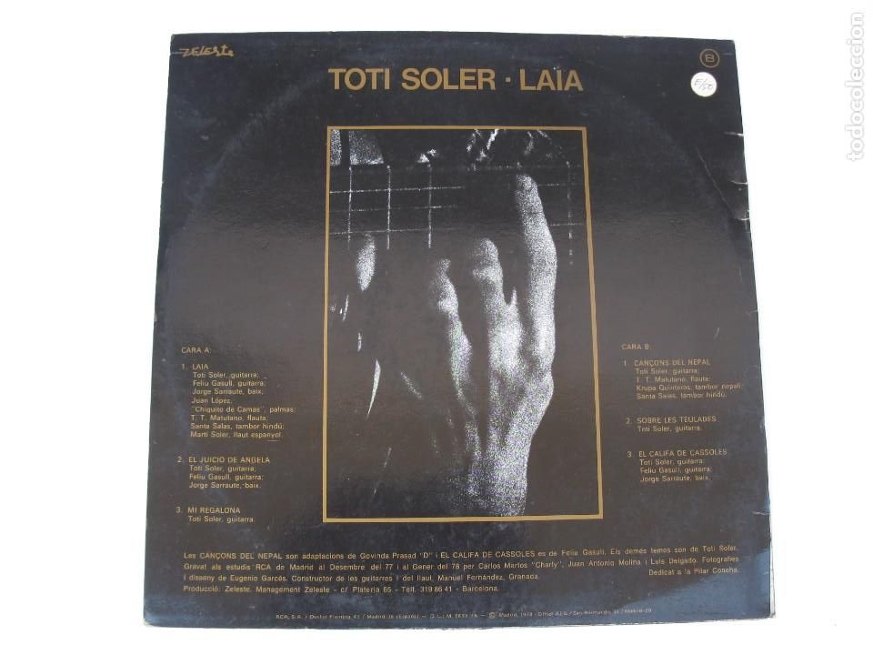 Discos de vinilo: LP - TOTI SOLER - LAIA - RCA - A&Ntilde;O 1978. - Foto 2