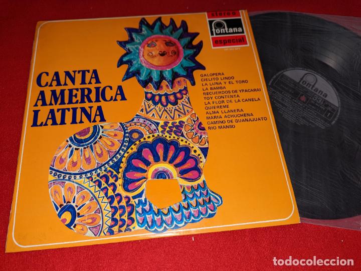 Disques de vinyle: CANTA AMERICA LATINA Comuneros Paraguay+Aztecas LP 1969 Fontana ESPA&Ntilde;A SPAIN