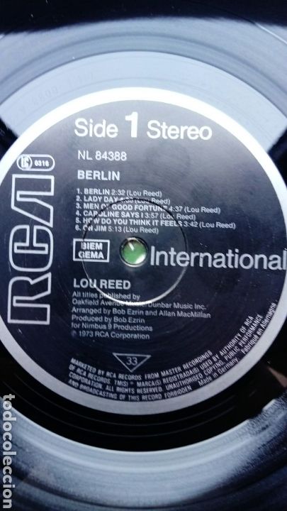 Discos de vinilo: Lou Reed - Berlin - 1973 - Germany - Pop Rock - Foto 2