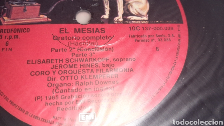 Discos de vinilo: EL MESIAS de HANDEL - Foto 9