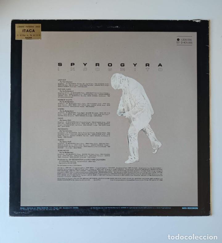 Discos de vinilo: INCOGNITO (SPYROGIRA) ARIOLA 1982). DISCO LP. - Foto 2