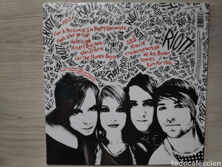 Discos de vinilo: &Aacute;lbum lp disco vinilo Paramore Riot nuevo - Foto 2